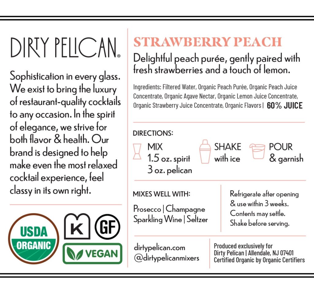 Strawberry Peach Bellini Mixer - Tipsy Cocktail Supply Co.