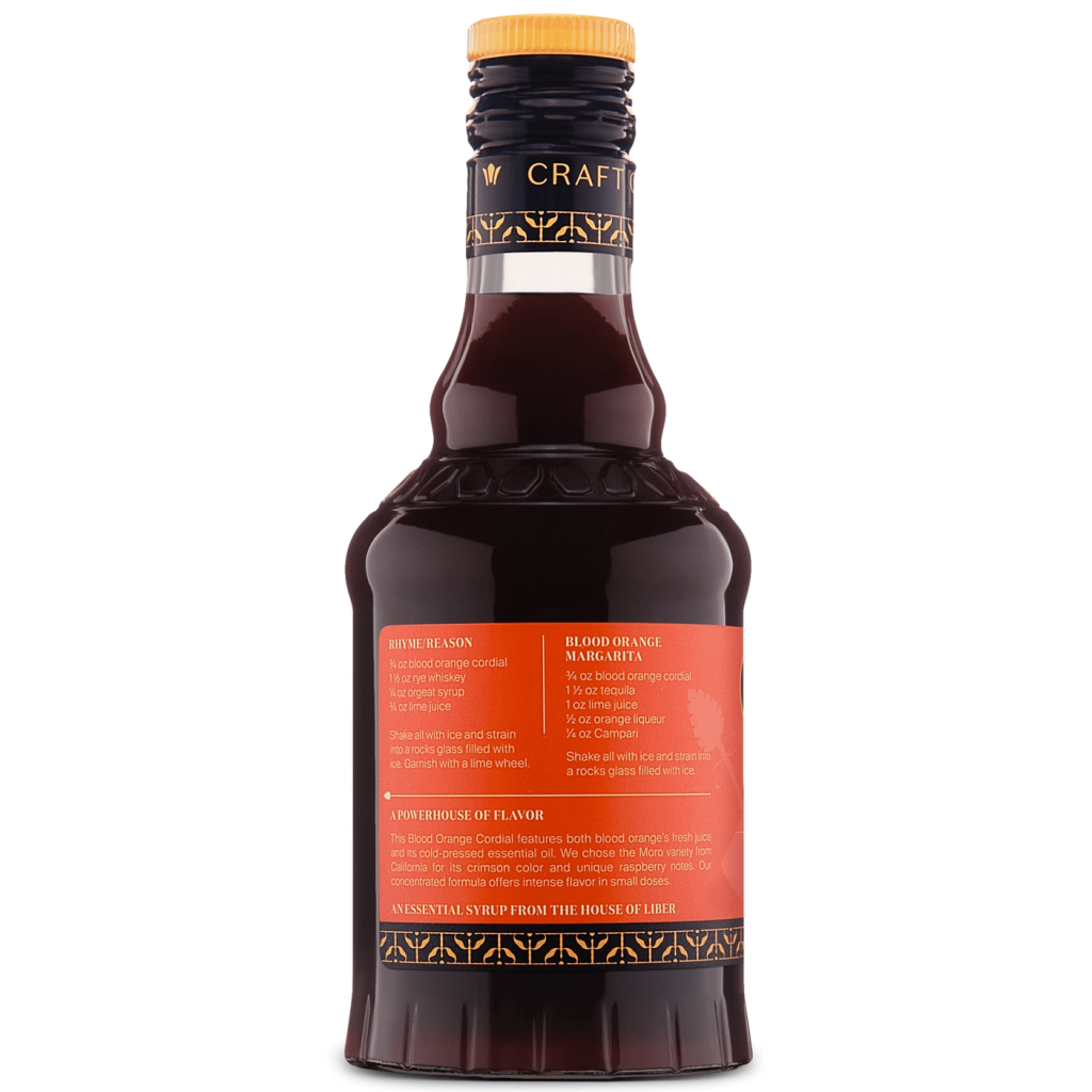 Blood Orange Cordial Cocktail Syrup - Tipsy Cocktail Supply Co.