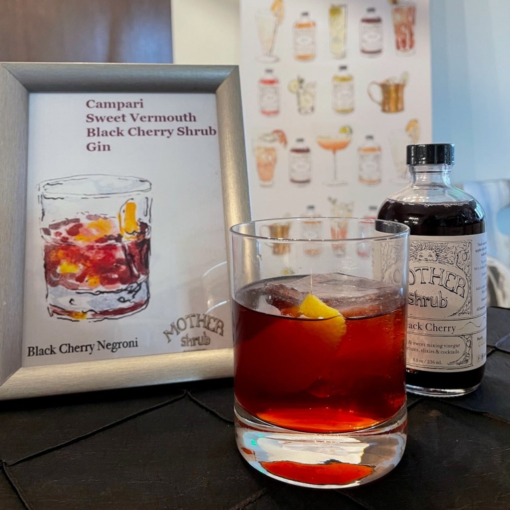 Black Cherry Shrub 16 oz. - Tipsy Cocktail Supply Co.