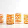 Mexican Handblown Glasses - Orange Swirl - Tipsy Cocktail Supply Co.