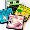 Retro Cocktail Recipe Drink Coaster Set - Tipsy Cocktail Supply Co.