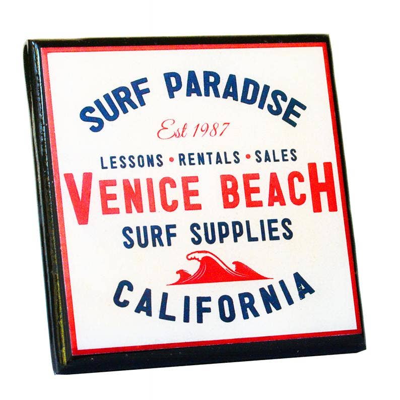 Classic Surf Shop Coaster Set - Tipsy Cocktail Supply Co.