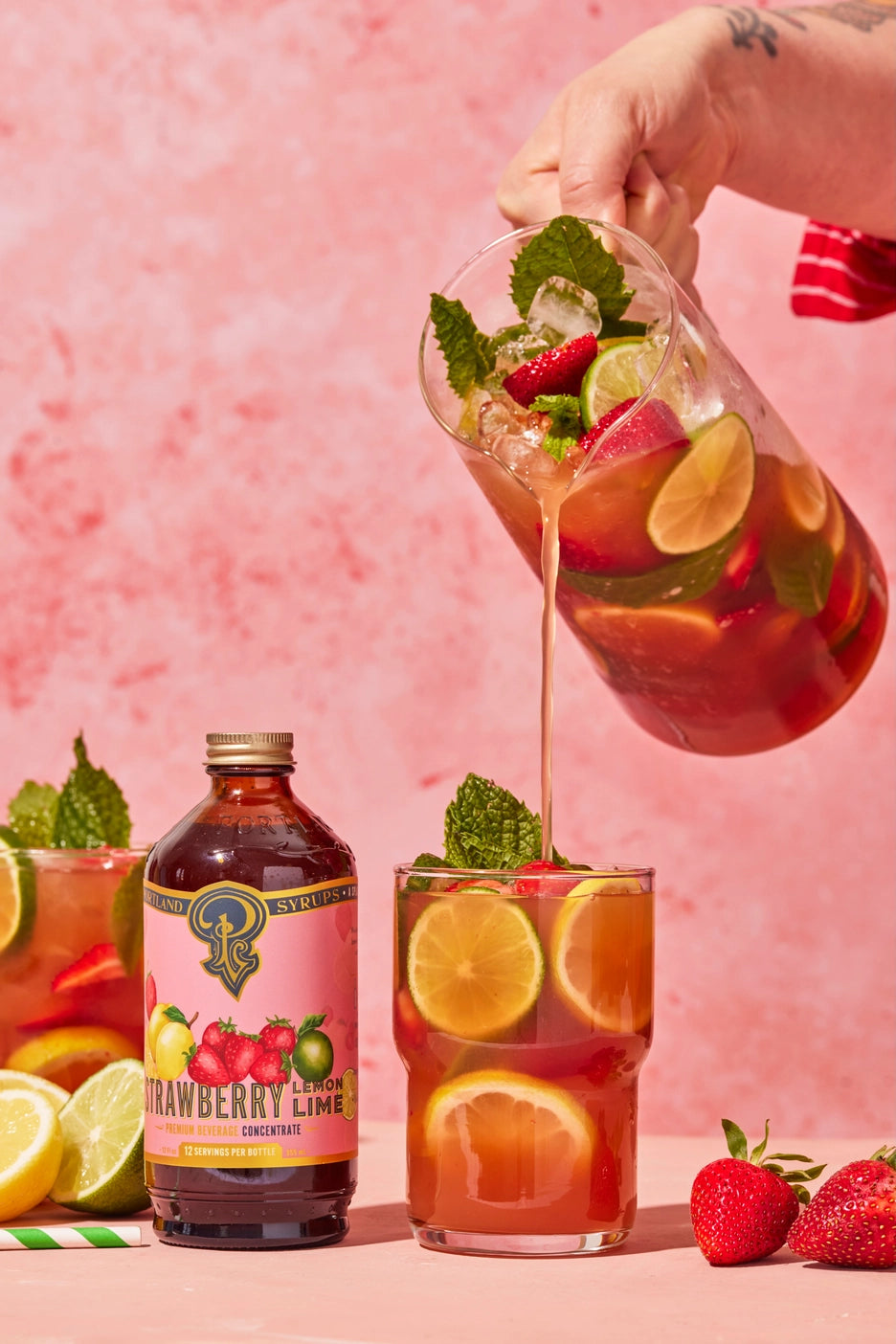 Strawberry Lemon Lime Syrup - Tipsy Cocktail Supply Co.