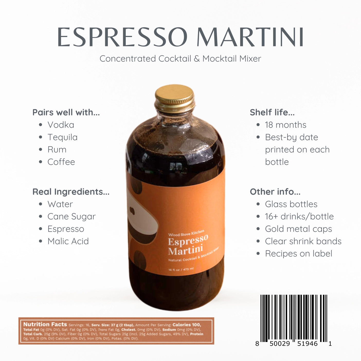 Espresso Martini Mixer - Tipsy Cocktail Supply Co.