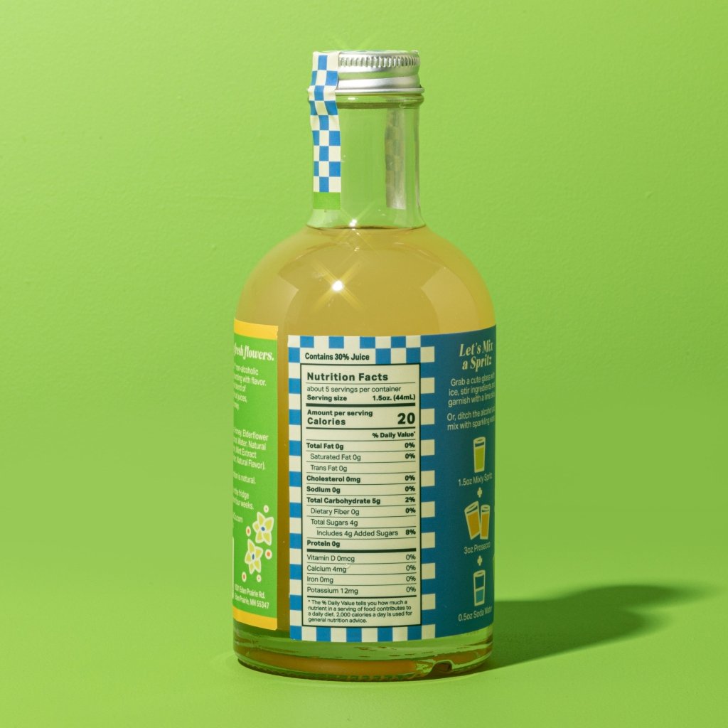 Elderflower Mint Spritz | Non Alcoholic Cocktail & Mocktail Mixer - Tipsy Cocktail Supply Co.