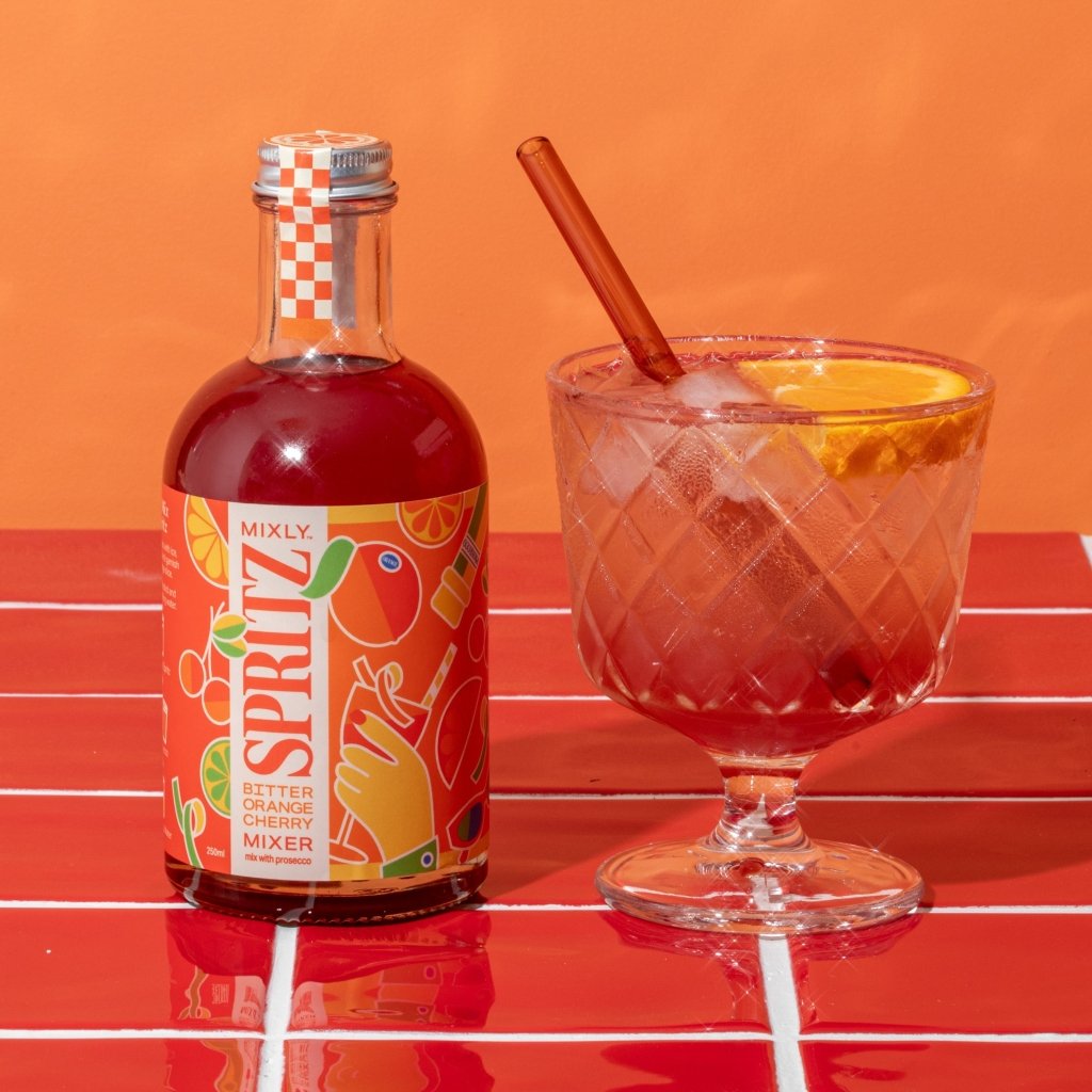 Bitter Orange Cherry Spritz | Non Alcoholic Cocktail & Mocktail Mixer - Tipsy Cocktail Supply Co.