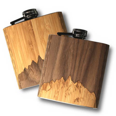 Sawtooth Mountains Hip Flask - Tipsy Cocktail Supply Co.