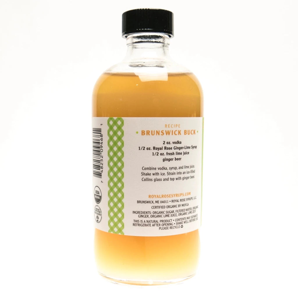 Ginger Lime Organic Syrup - Tipsy Cocktail Supply Co.