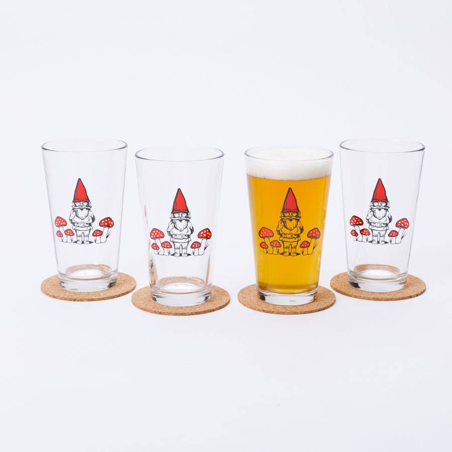 Gnome Pint Glass - Tipsy Cocktail Supply Co.