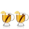 Footed Glass Hot Toddy Mugs - Set of 2 - Tipsy Cocktail Supply Co.