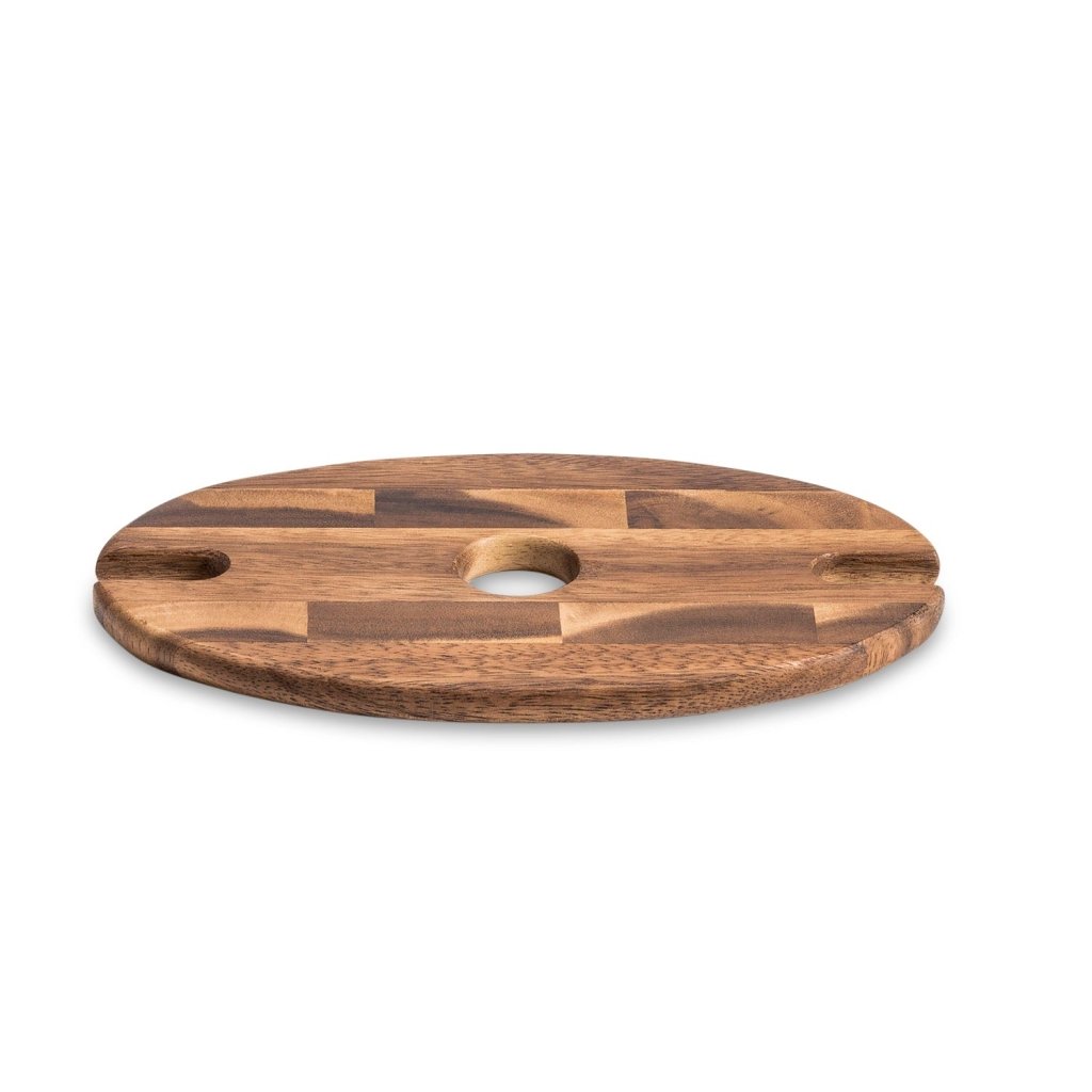 Acacia Wood End Grain Wine Glass Caddy - Tipsy Cocktail Supply Co.