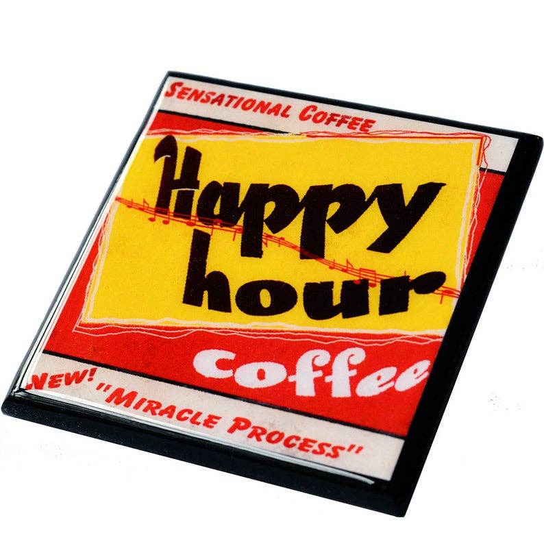 Not Without My Coffee! Vintage Coffee Coaster Set - Tipsy Cocktail Supply Co.