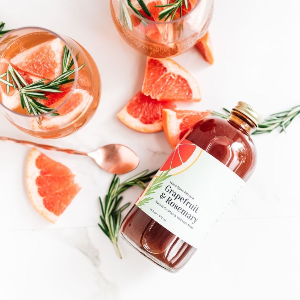 Grapefruit & Rosemary Cocktail & Mocktail Mixer, 16 fl oz - Tipsy Cocktail Supply Co.