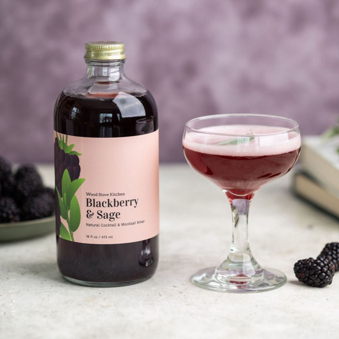 Blackberry & Sage Cocktail & Mocktail Mixer, 16 fl oz - Tipsy Cocktail Supply Co.