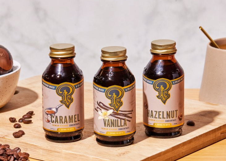 Gift Set - Coffee Syrups - Vanilla, Hazelnut, Caramel - Tipsy Cocktail Supply Co.