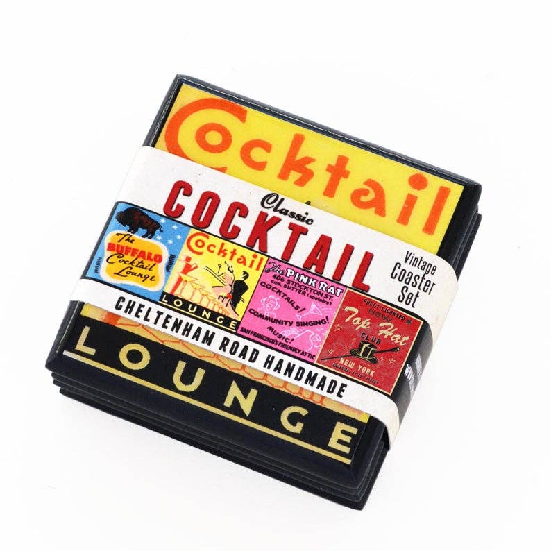 Classic Lounge Drink Coaster Set - Tipsy Cocktail Supply Co.