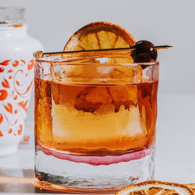 CHERRY BLOSSOM COLLECTION | The Rocks Glasses | Set of 2 | Made in USA - Tipsy Cocktail Supply Co.
