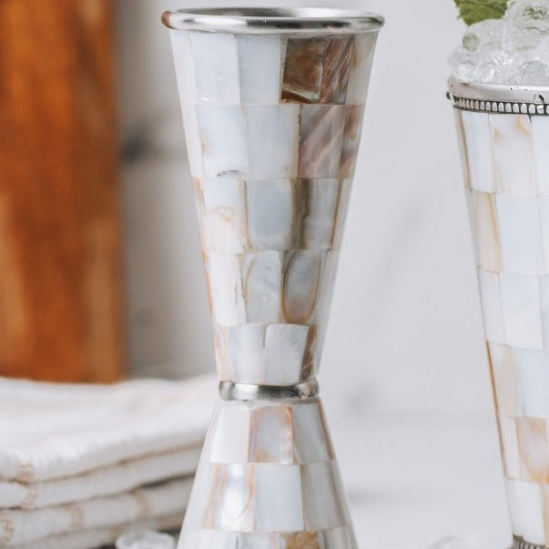 Mother of Pearl Collection | Japanese - Style Jigger - Tipsy Cocktail Supply Co.