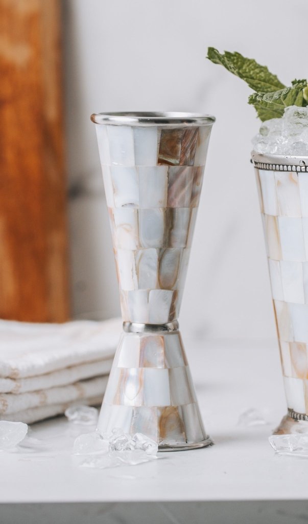 Mother of Pearl Collection | Japanese - Style Jigger - Tipsy Cocktail Supply Co.