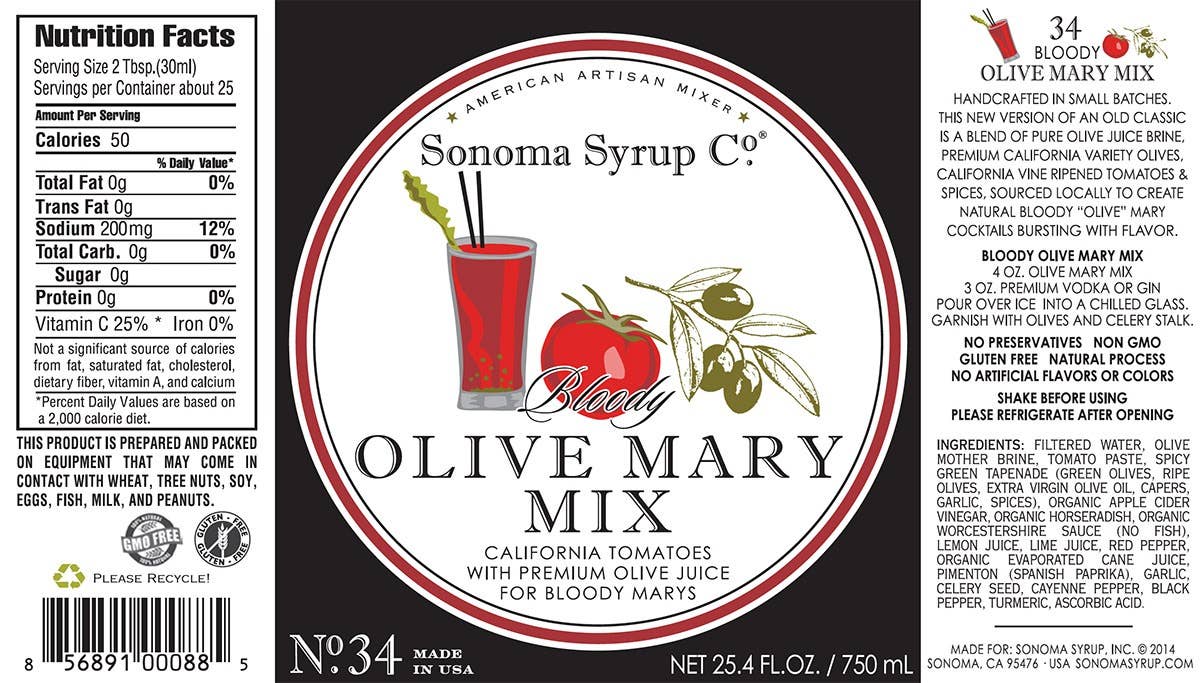 Olive Mary Mix - Tipsy Cocktail Supply Co.