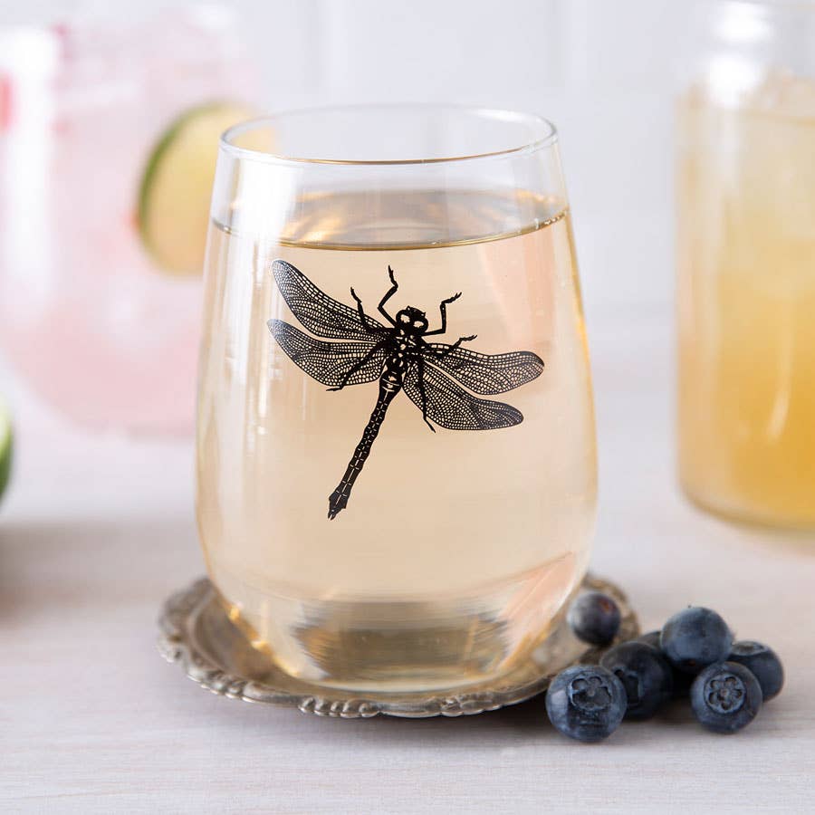 Hummingbird + Dragonfly Wine Glass set - Tipsy Cocktail Supply Co.