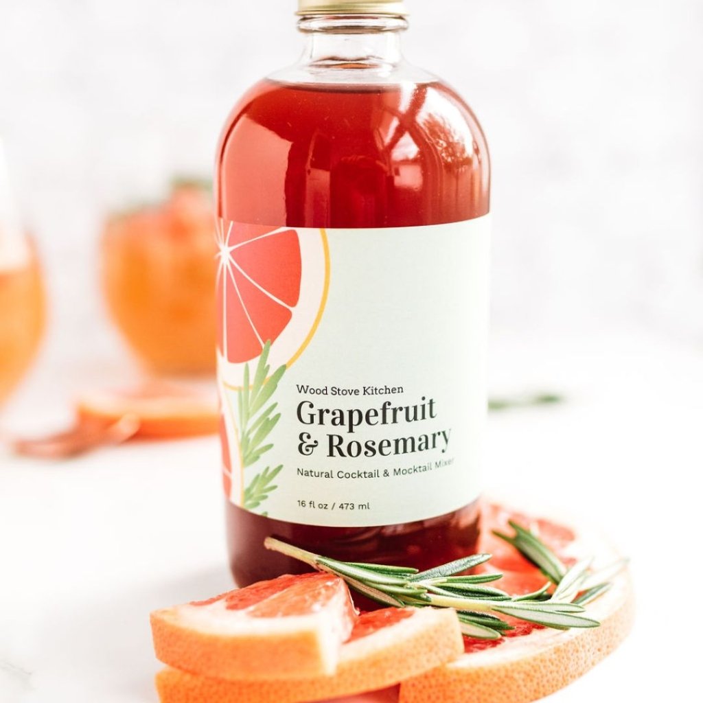 Grapefruit & Rosemary Cocktail & Mocktail Mixer, 16 fl oz - Tipsy Cocktail Supply Co.