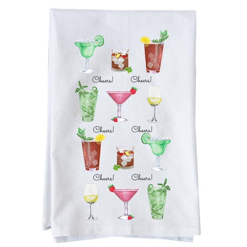 Cheers Cocktails Bar Towel - Tipsy Cocktail Supply Co.