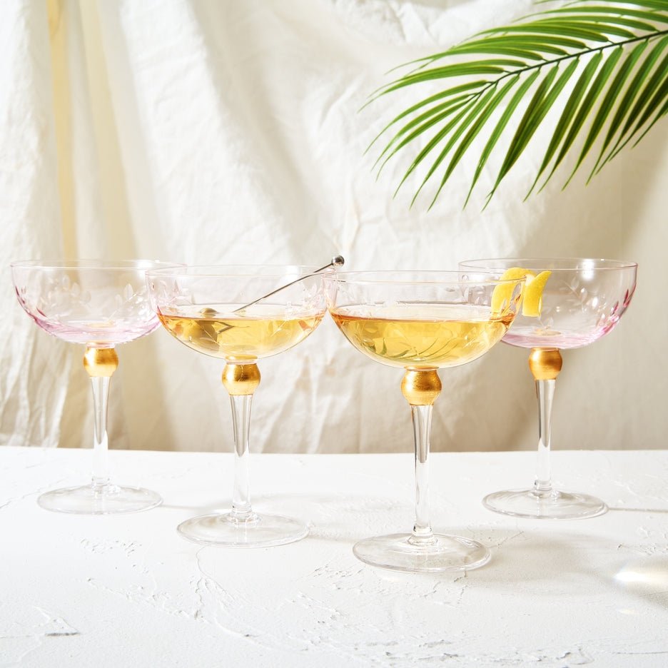 Classic Coupe Cocktail or Champagne Glasses - Tipsy Cocktail Supply Co.