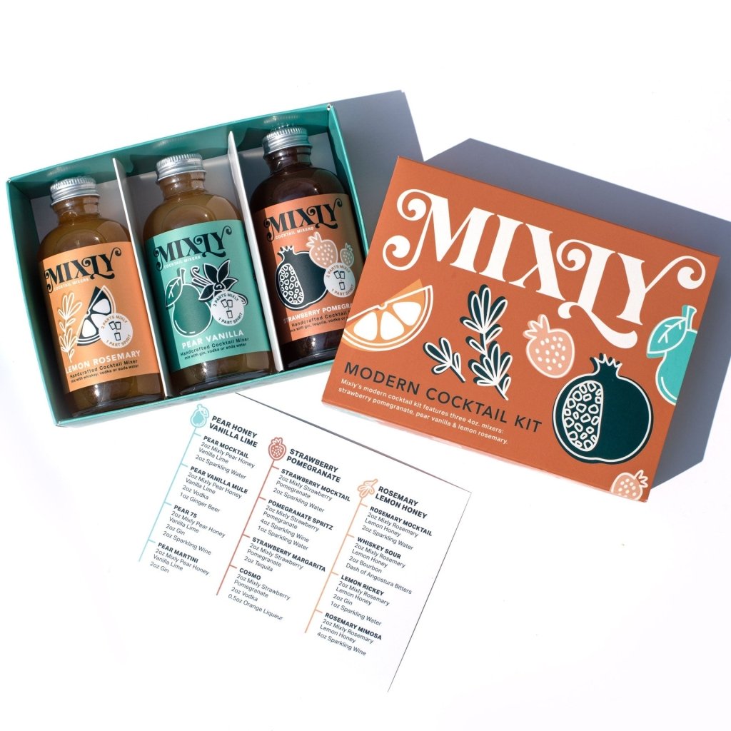 Modern Cocktail Mixer Set | Non Alcoholic Cocktail or Mocktail Mixer Gift Kit - Tipsy Cocktail Supply Co.