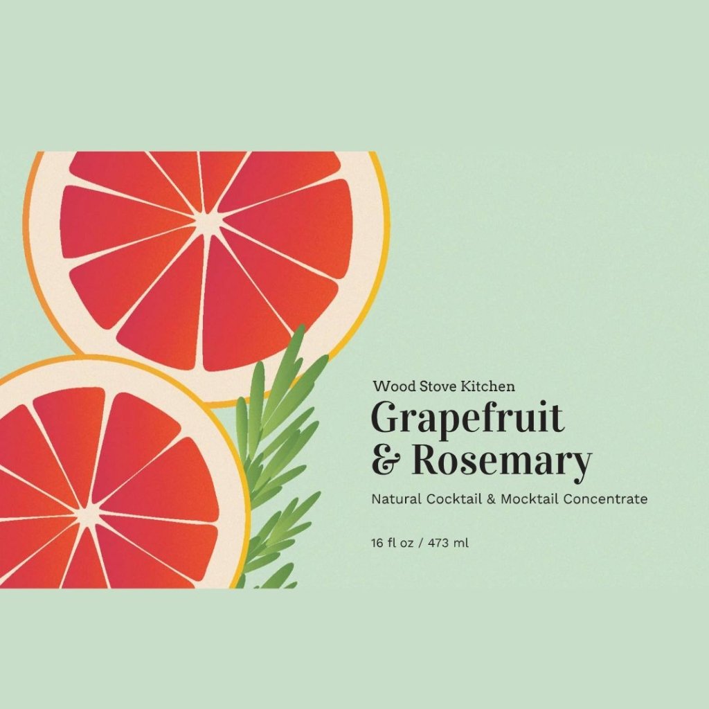 Grapefruit & Rosemary Cocktail & Mocktail Mixer, 16 fl oz - Tipsy Cocktail Supply Co.