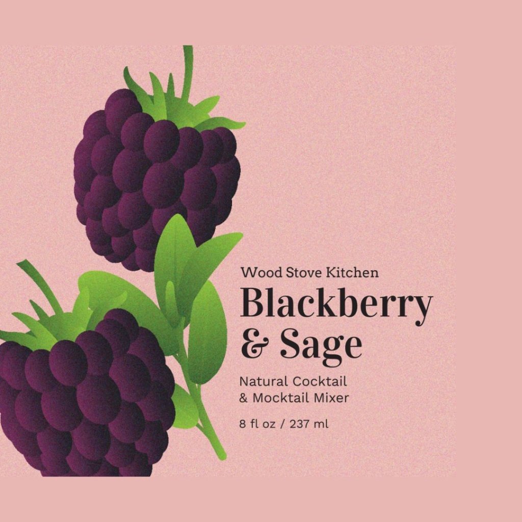 Blackberry & Sage Cocktail & Mocktail Mixer, 16 fl oz - Tipsy Cocktail Supply Co.