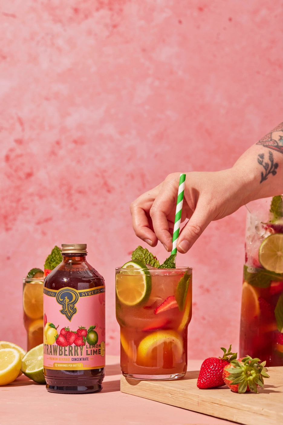 Strawberry Lemon Lime Syrup - Tipsy Cocktail Supply Co.