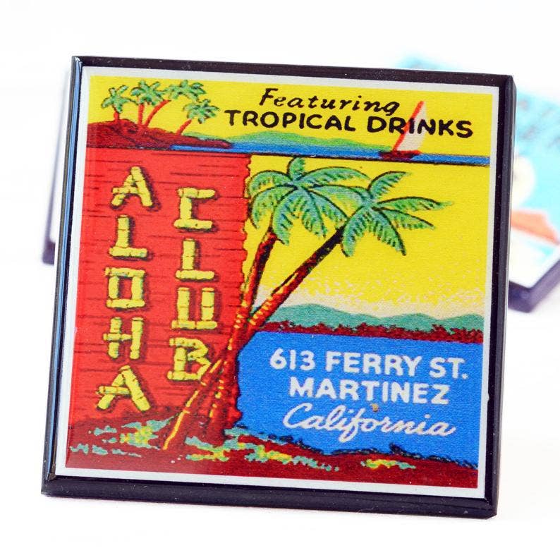 Vintage Tiki Lounge Coaster Set - Tipsy Cocktail Supply Co.