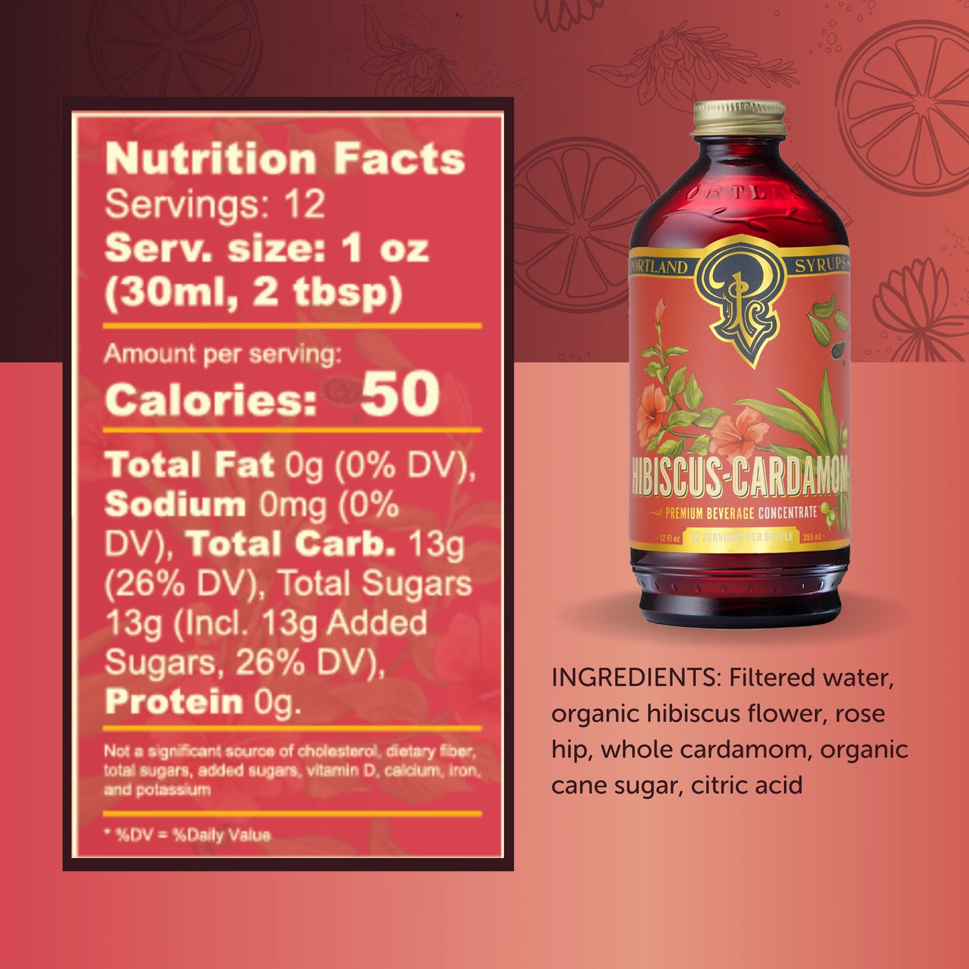 Hibiscus Cardamom Syrup - Tipsy Cocktail Supply Co.