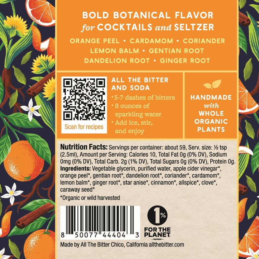 Orange Cardamom Bitters - Tipsy Cocktail Supply Co.