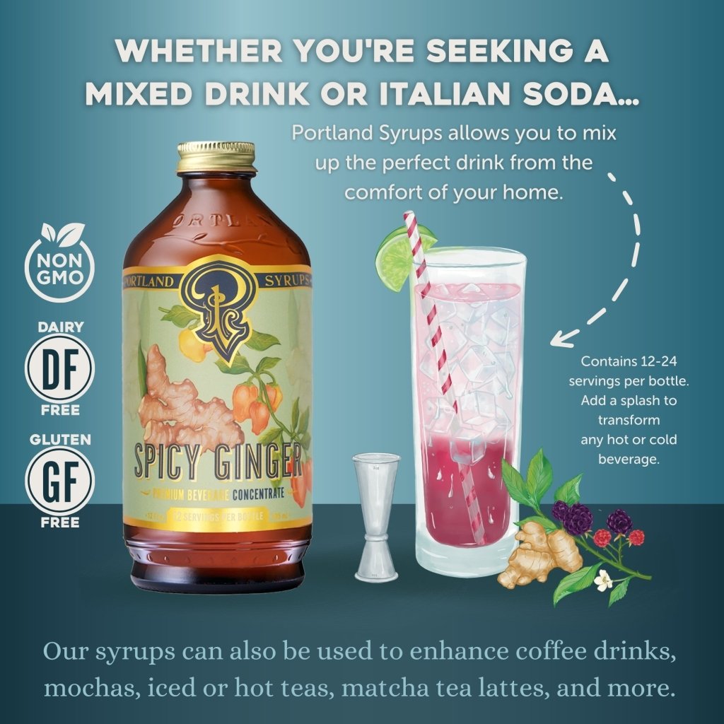 Spicy Ginger Syrup two - pack - Tipsy Cocktail Supply Co.