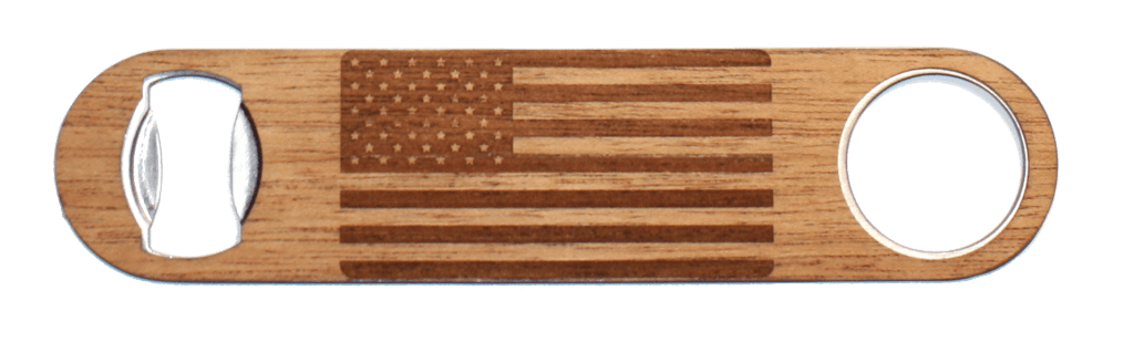 American Flag Wood Industrial Bottle Opener - Tipsy Cocktail Supply Co.