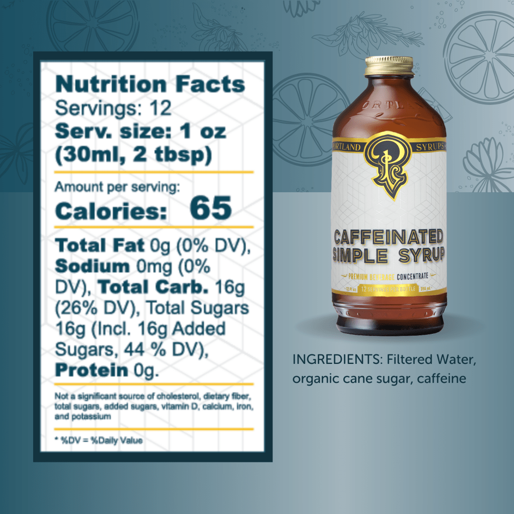 Caffeinated Simple Syrup - Tipsy Cocktail Supply Co.
