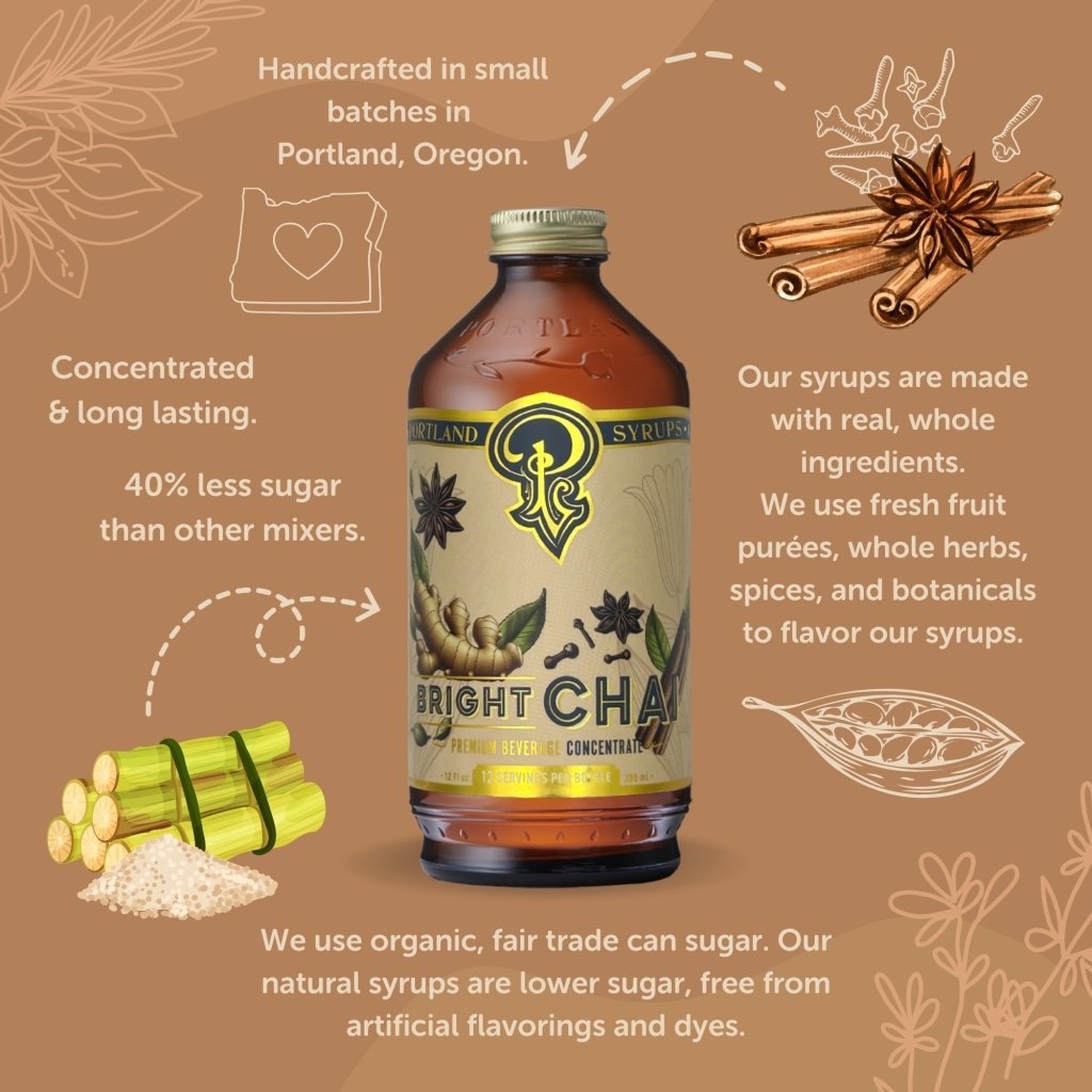 Bright Chai Syrup two - pack - Tipsy Cocktail Supply Co.