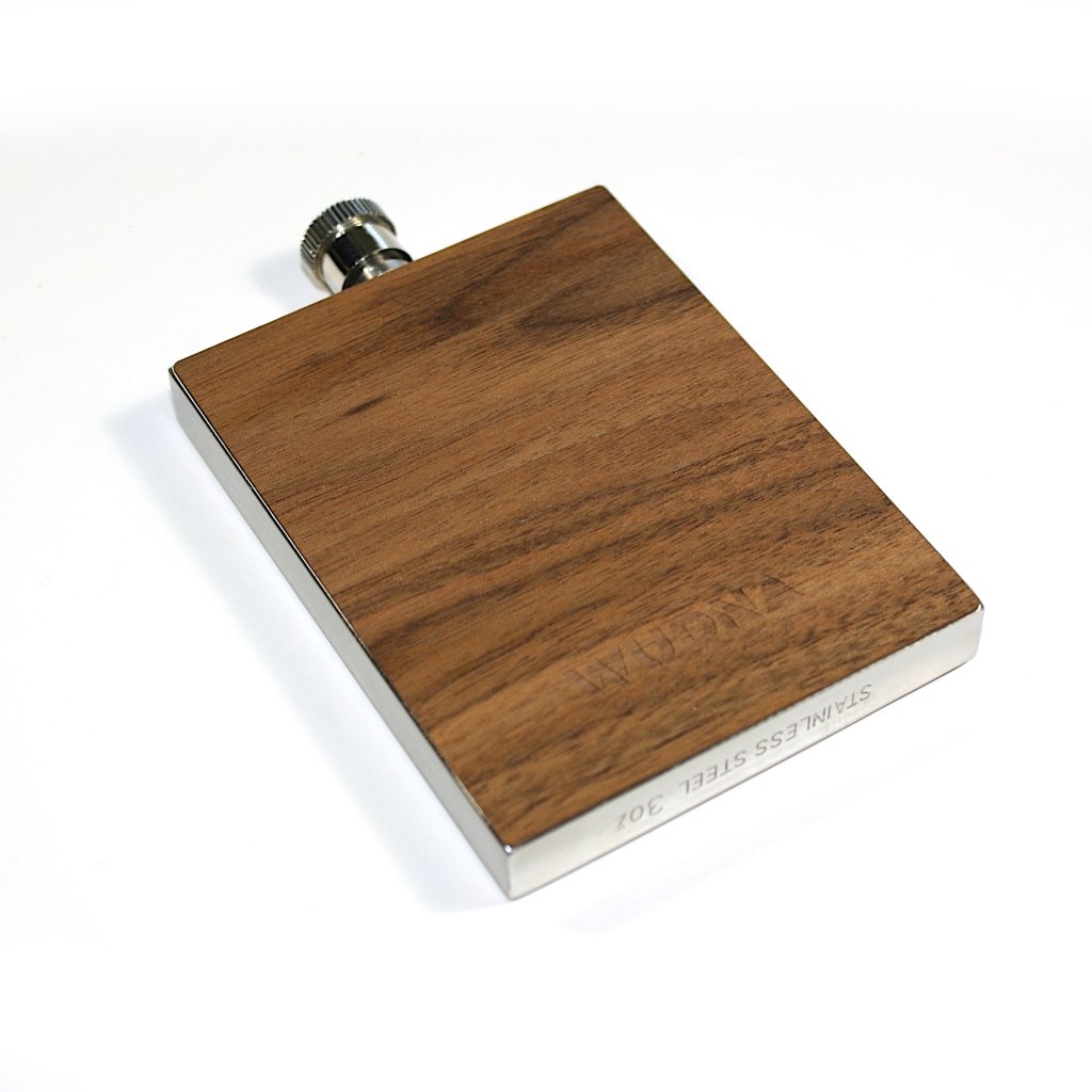 High Quality 3 oz. Wooden Hip Flask - Hand Crafted from Local Wood - Tipsy Cocktail Supply Co.