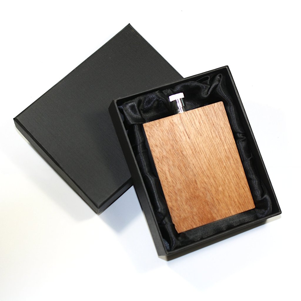 High Quality 3 oz. Wooden Hip Flask - Hand Crafted from Local Wood - Tipsy Cocktail Supply Co.