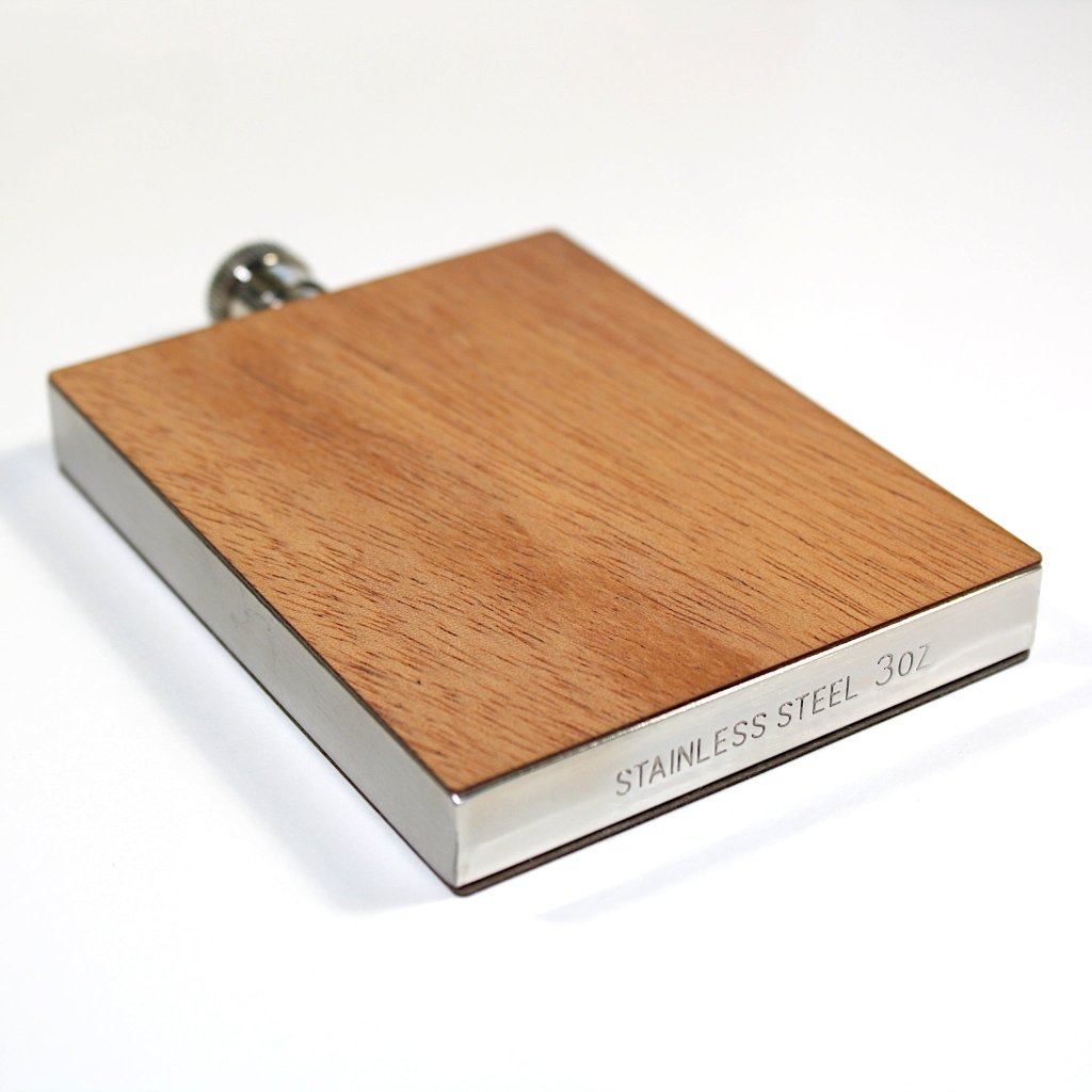 High Quality 3 oz. Wooden Hip Flask - Hand Crafted from Local Wood - Tipsy Cocktail Supply Co.