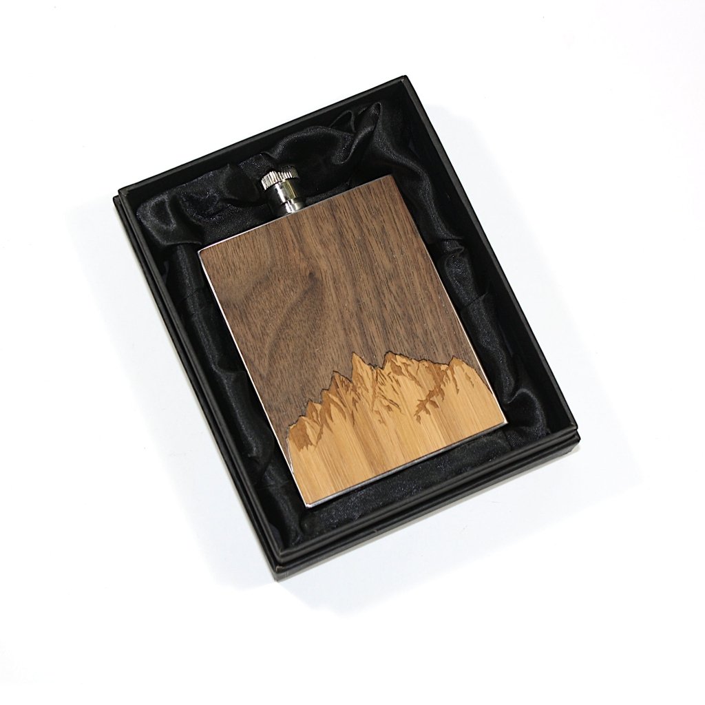 High Quality 3 oz. Wooden Hip Flask - Hand Crafted from Local Wood - Tipsy Cocktail Supply Co.