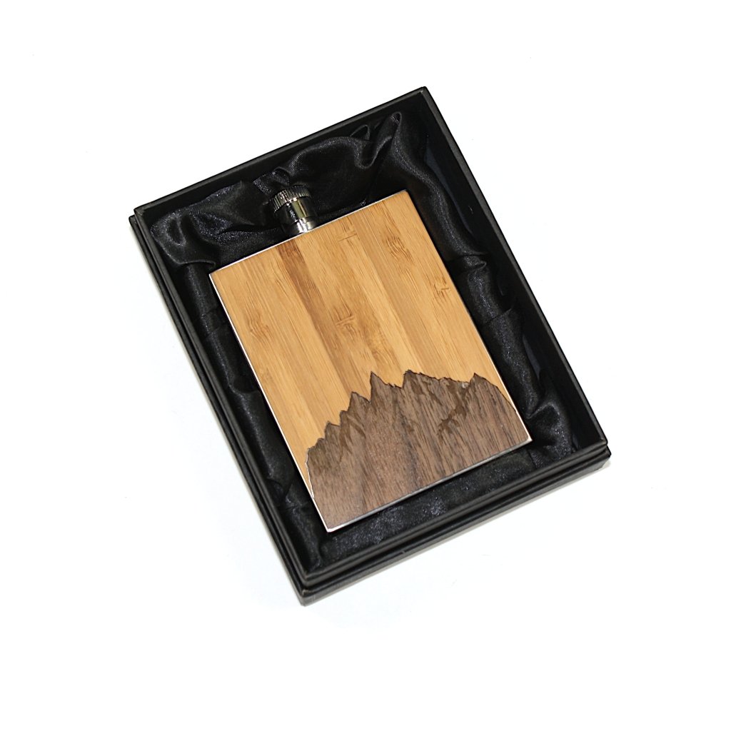 High Quality 3 oz. Wooden Hip Flask - Hand Crafted from Local Wood - Tipsy Cocktail Supply Co.