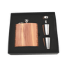 Real Wooden 6 oz. Hip Flask in Premium Gift Box with Shot Glasses & Funnel