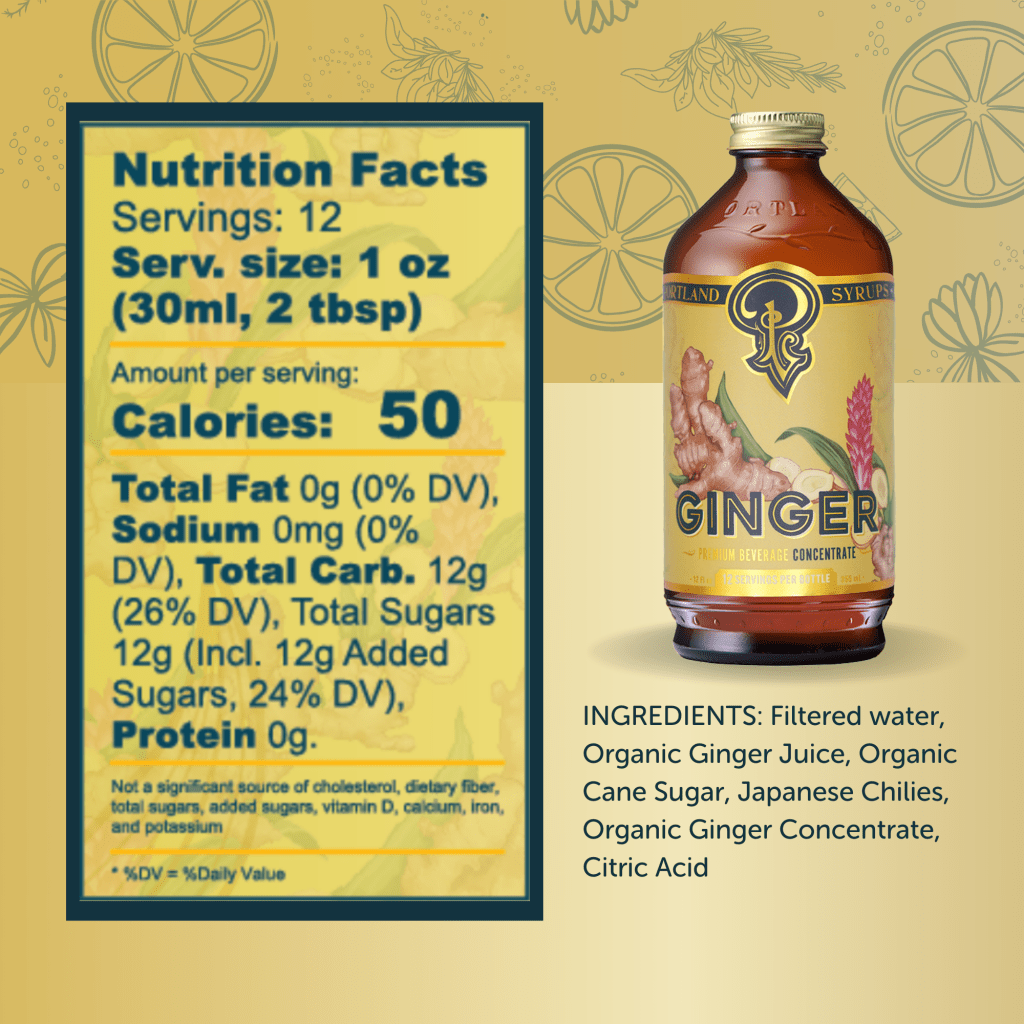 Authentic Ginger Syrup two - pack - Tipsy Cocktail Supply Co.