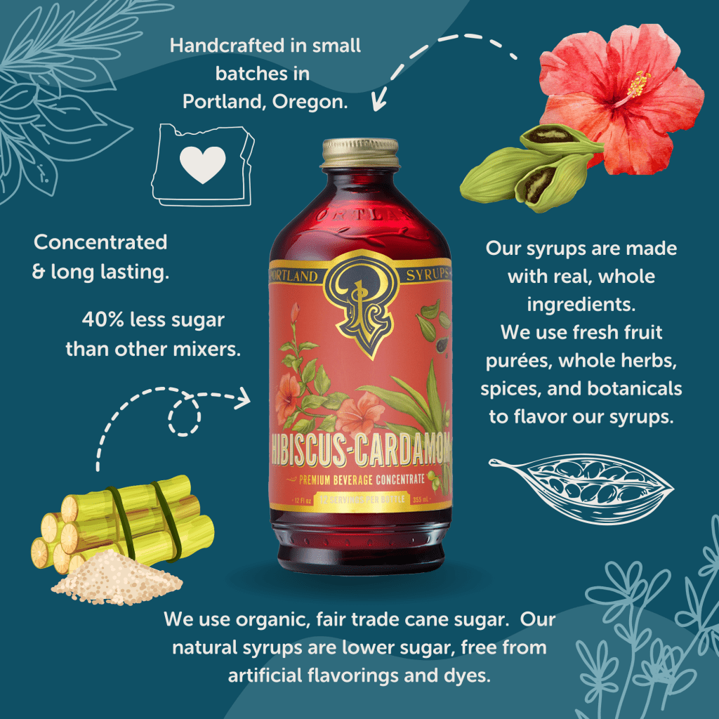 Hibiscus Cardamom Syrup two - pack - Tipsy Cocktail Supply Co.