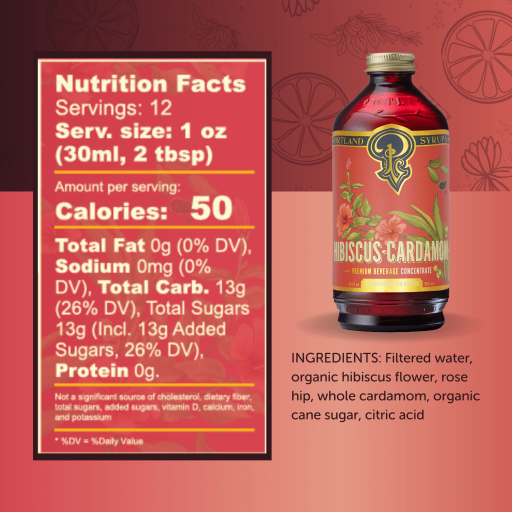 Hibiscus Cardamom Syrup two - pack - Tipsy Cocktail Supply Co.