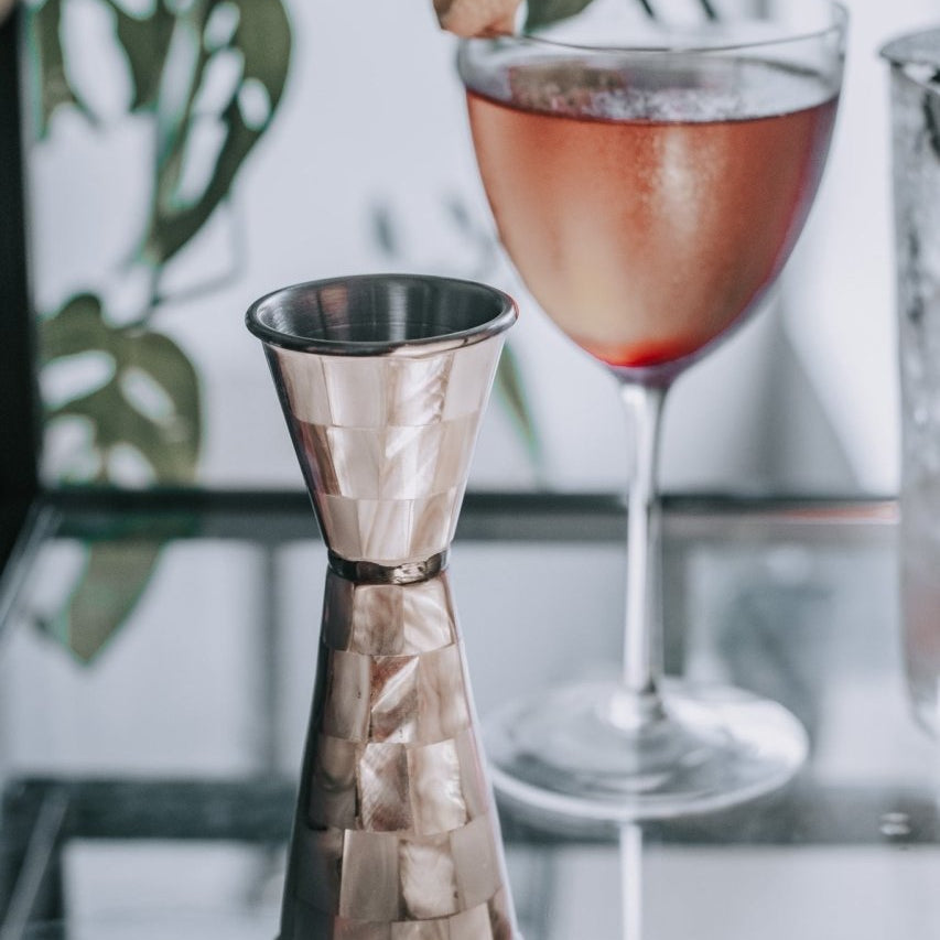 Mother of Pearl Collection | Japanese - Style Jigger - Tipsy Cocktail Supply Co.