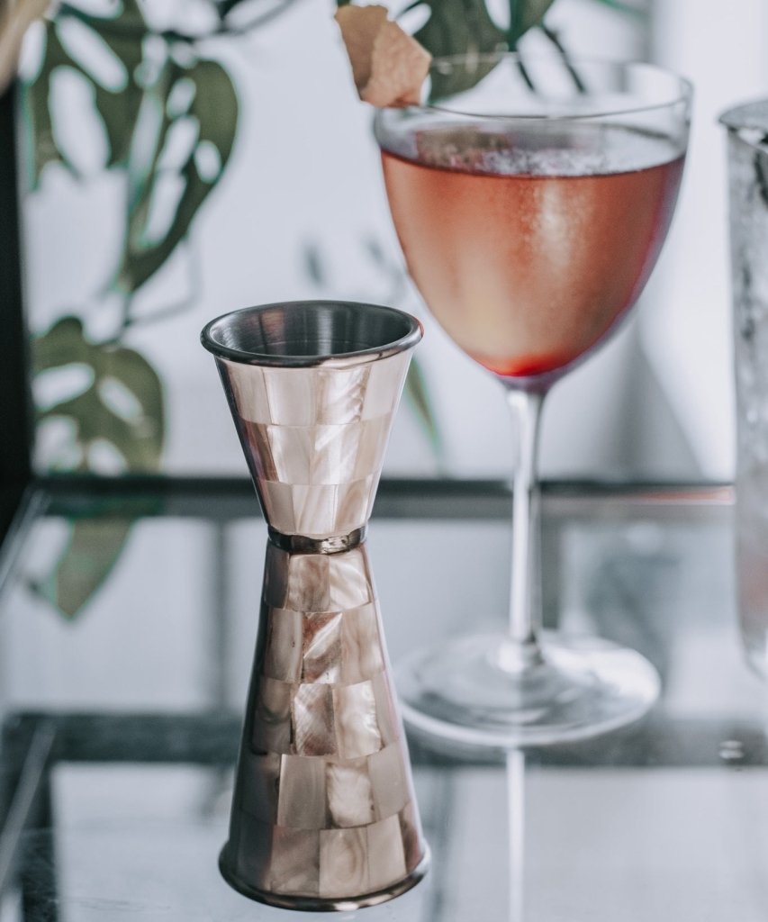 Mother of Pearl Collection | Japanese - Style Jigger - Tipsy Cocktail Supply Co.